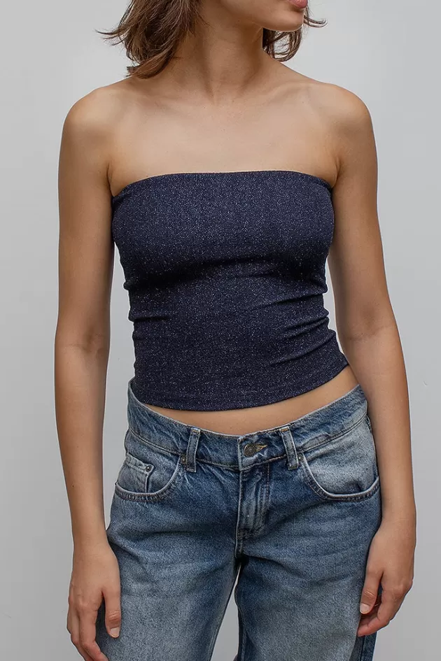 Subdued Bandeau-Top aus Lurex